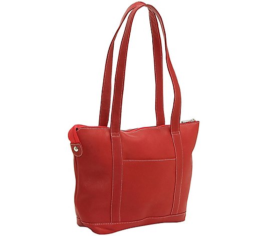 Le Donne Leather Double-Strap Small Pocket Tote