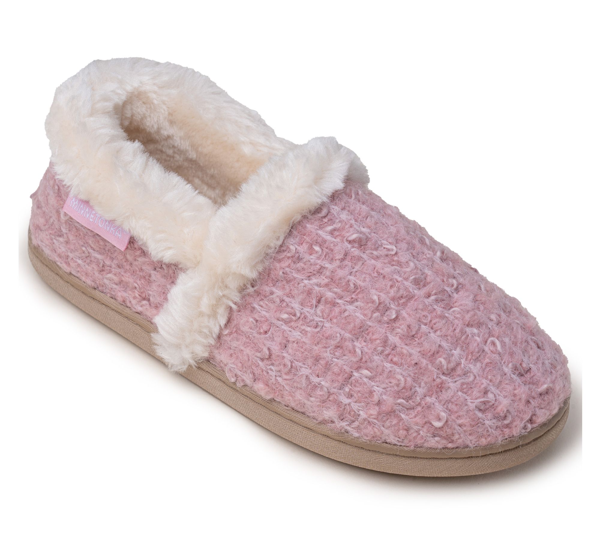 Minnetonka Women's Dina A Line Cream Slippers