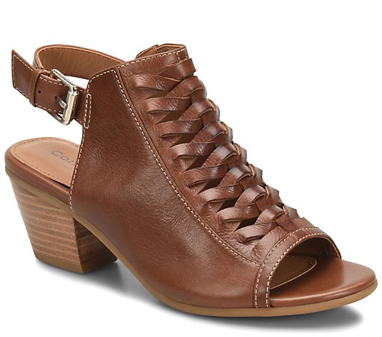 Comfortiva Woven Leather Sandals - Alanna