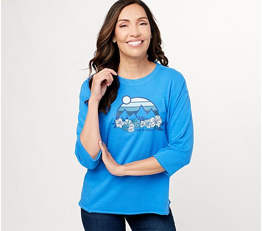 Life is Good Outdoor Adventure 3/4 Relaxed Crusher Tee