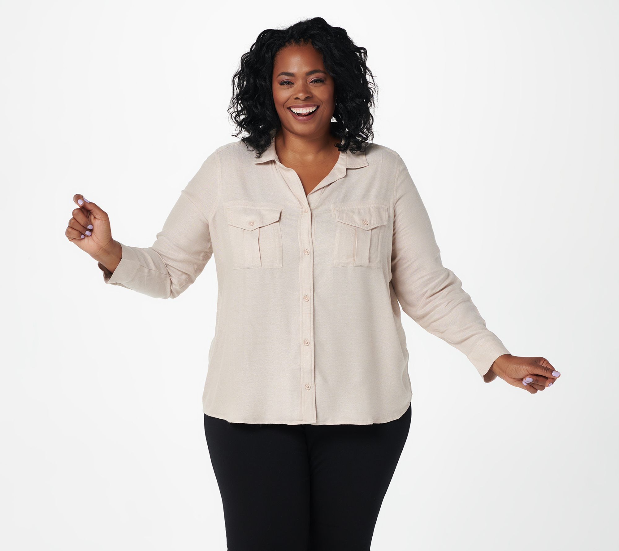 qvc side stitch shirts