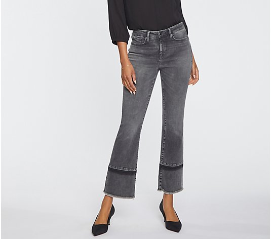 NYDJ Fiona Slim Flare Jeans with Fray Hem- Nobelle