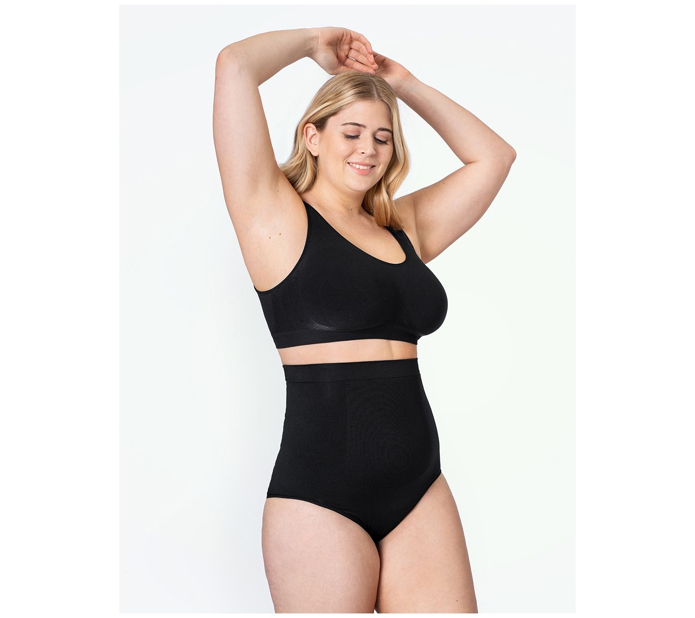SHAPERMINT High Waist Thong Black Small at  Women's Clothing store