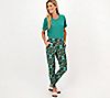 Denim & Co. Active Printed French Terry Slim Ankle Pants, 2 of 2