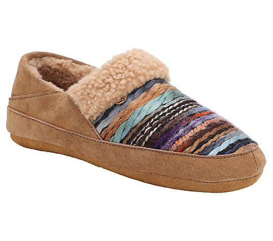 Lamo Suede And Textile Slip On Slipper - Briony