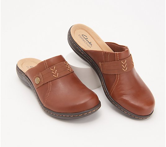 Clarks Collection Leather Slip-On Clogs - Laurieann Ella
