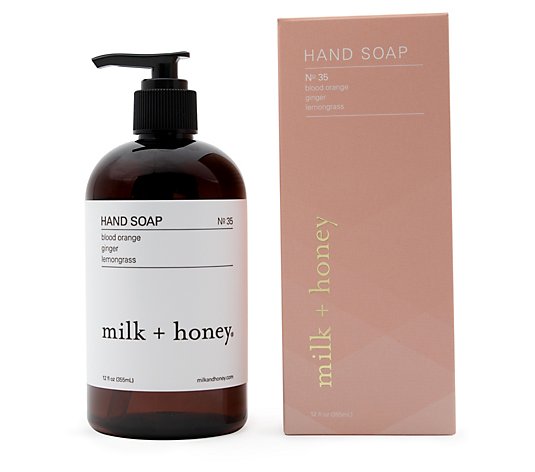 milk + honey Hand Soap, No.35 Blood Orange+Ginger + Lemongrass