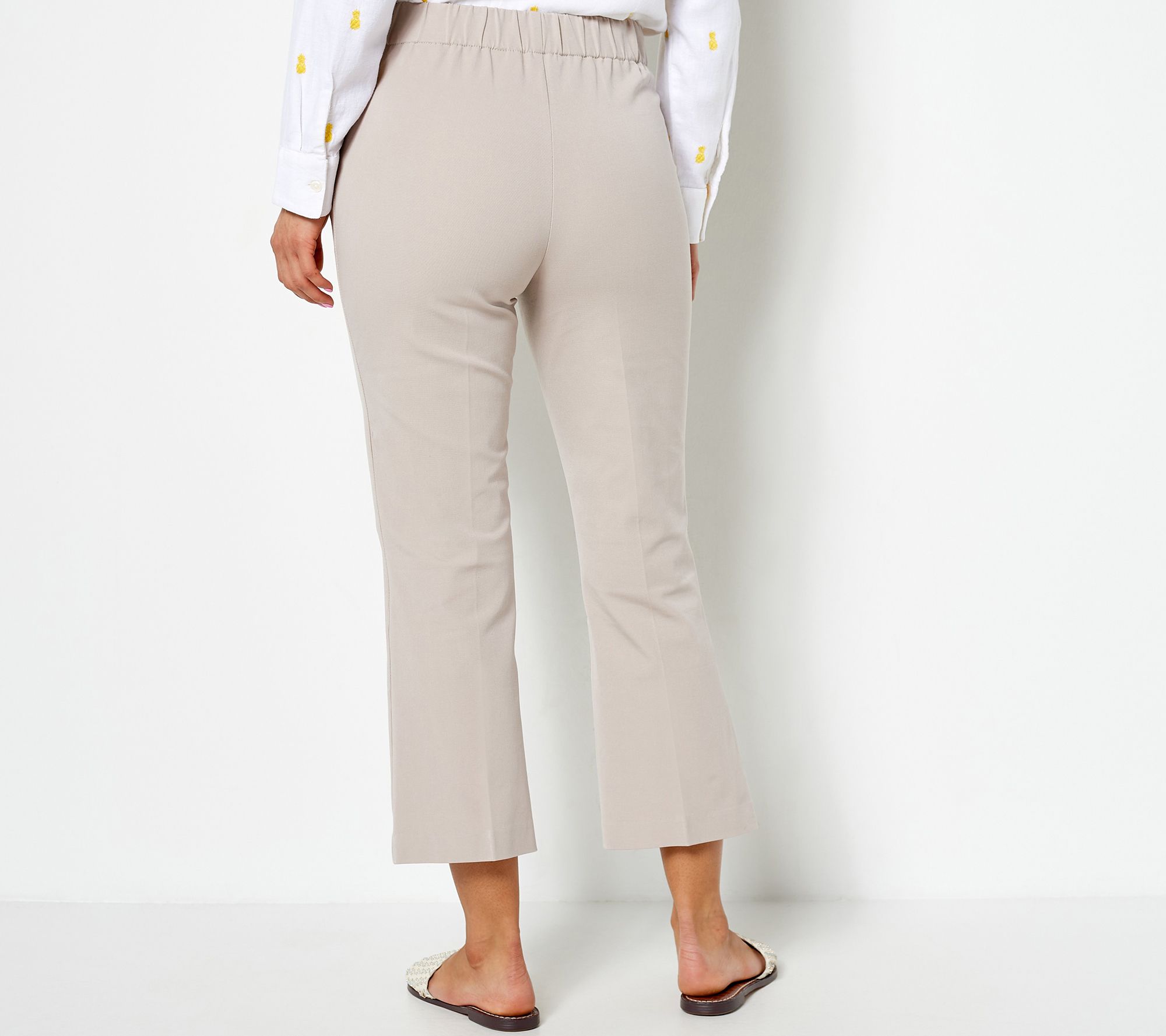Isaac Mizrahi Live! 24/7 Stretch Baby Bootcut Cropped Pant 