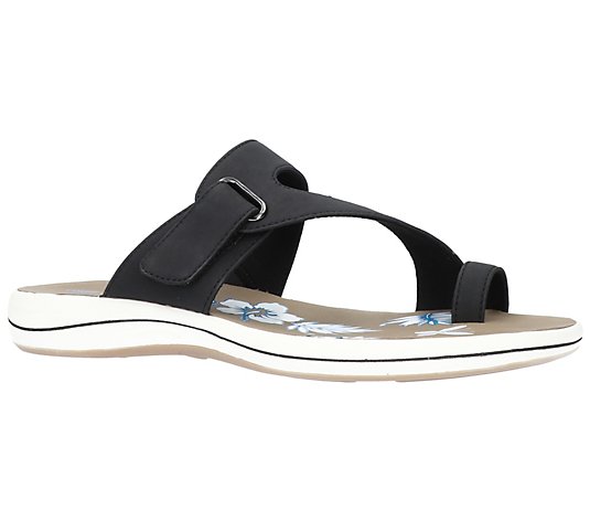 Easy Street Adjustable Toe Ring Slide Sandals -Aiko