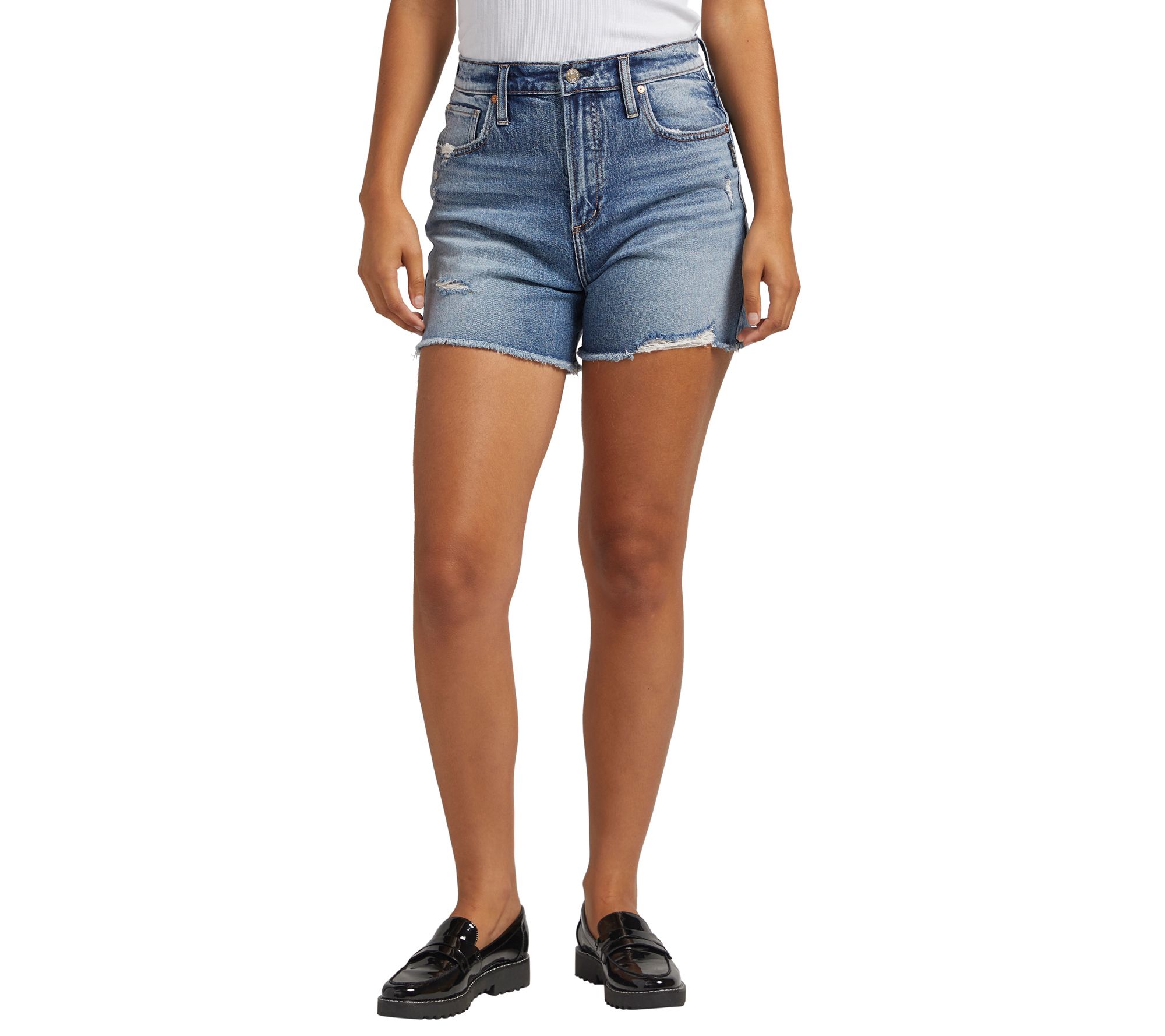 Silver Jeans Co. '90s Baggy High Rise Short-RCS 272 - QVC.com