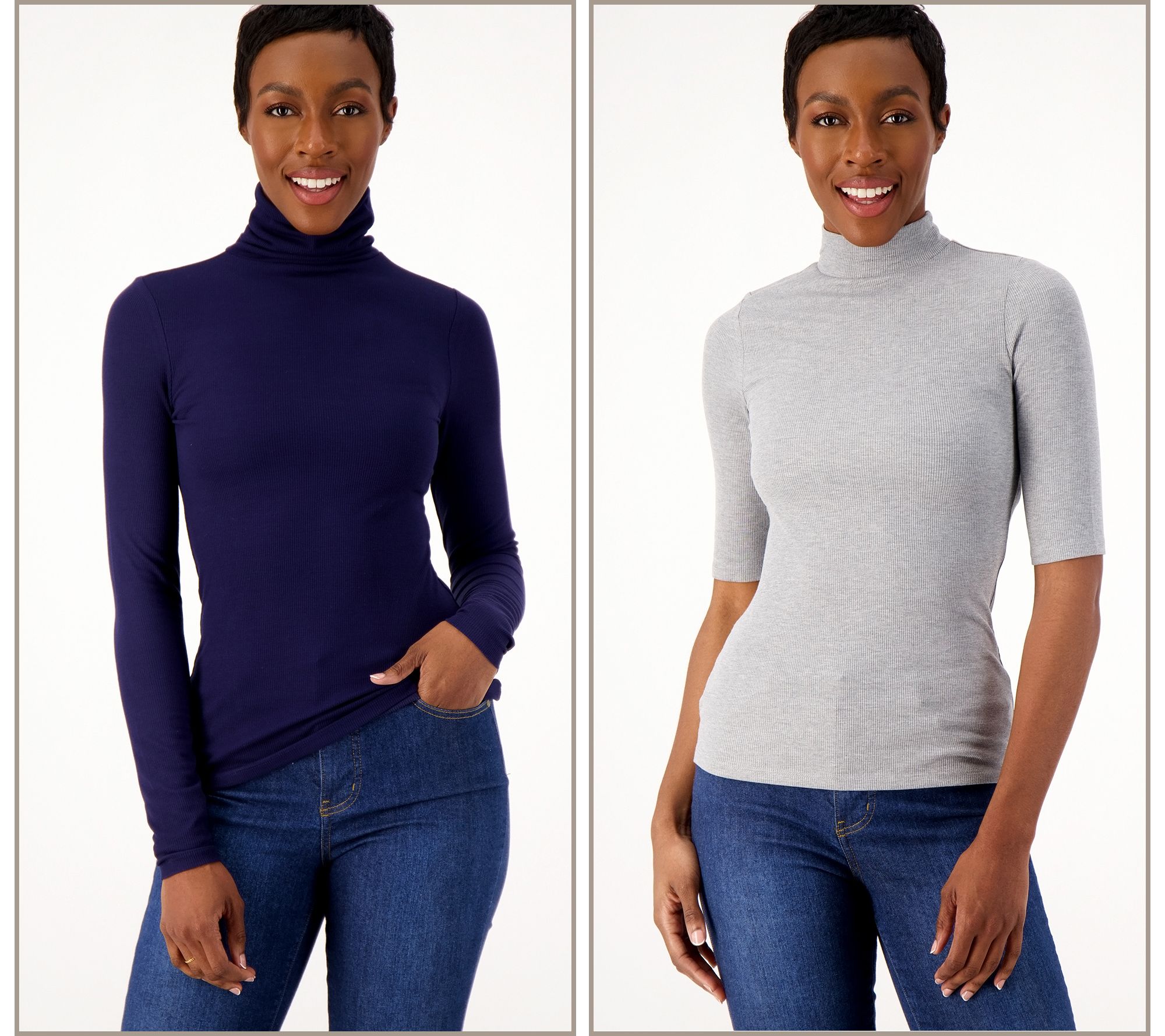 Studio Park x Courtney Khondabi Set of 2 Knit Tops - QVC.com