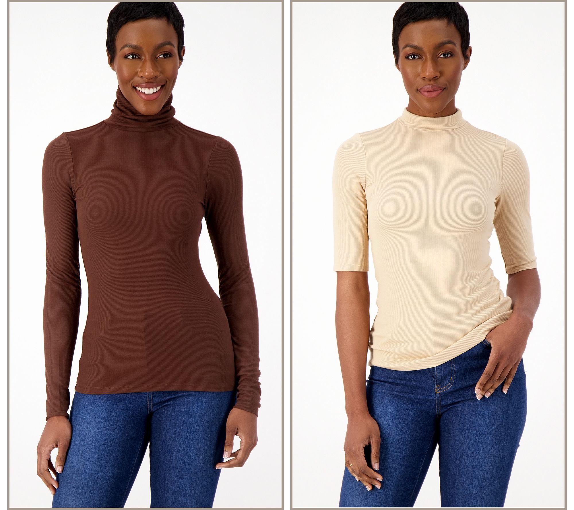 Studio Park x Courtney Khondabi Set of 2 Knit Tops - QVC.com