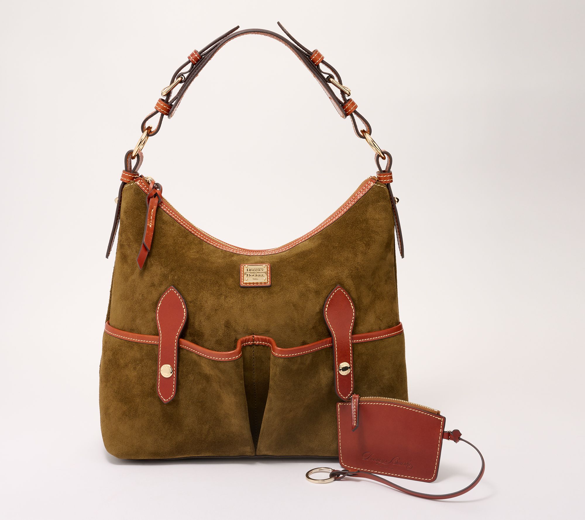 Dooney & bourke suede hobo sale