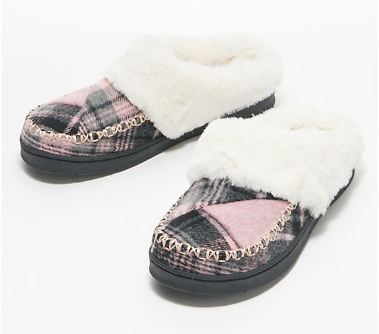 "As Is" Earth Origins Faux Fur Clog Slippers- Whitney
