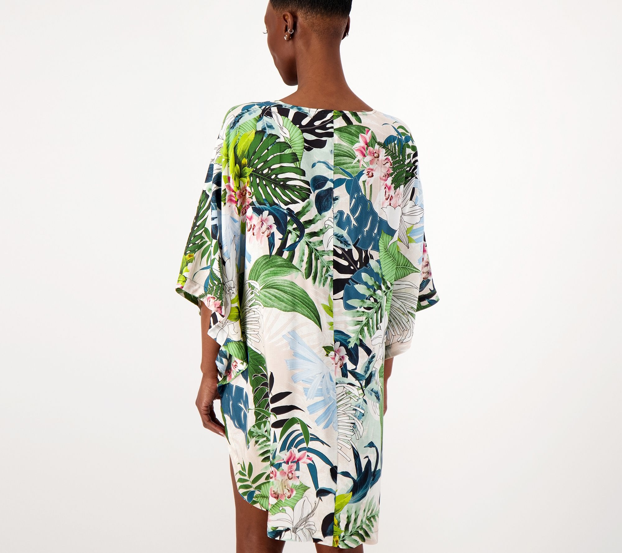 "As Is" Jantzen Woven Curve Hem Tie Front CoverUp