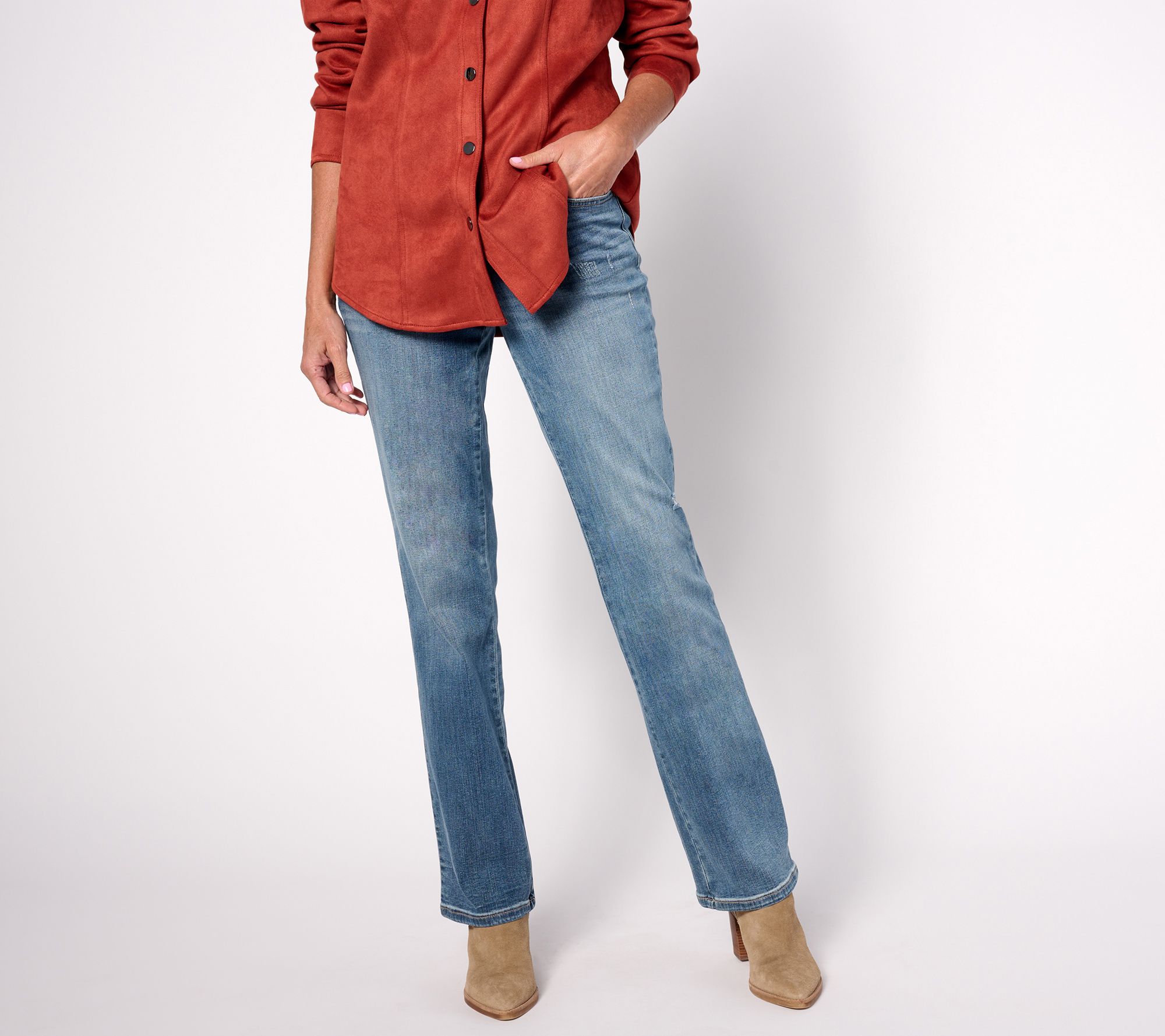 "As Is" Belle by Kim Gravel Pet TripleLuxe Denim Baby Boot-Cut Jean