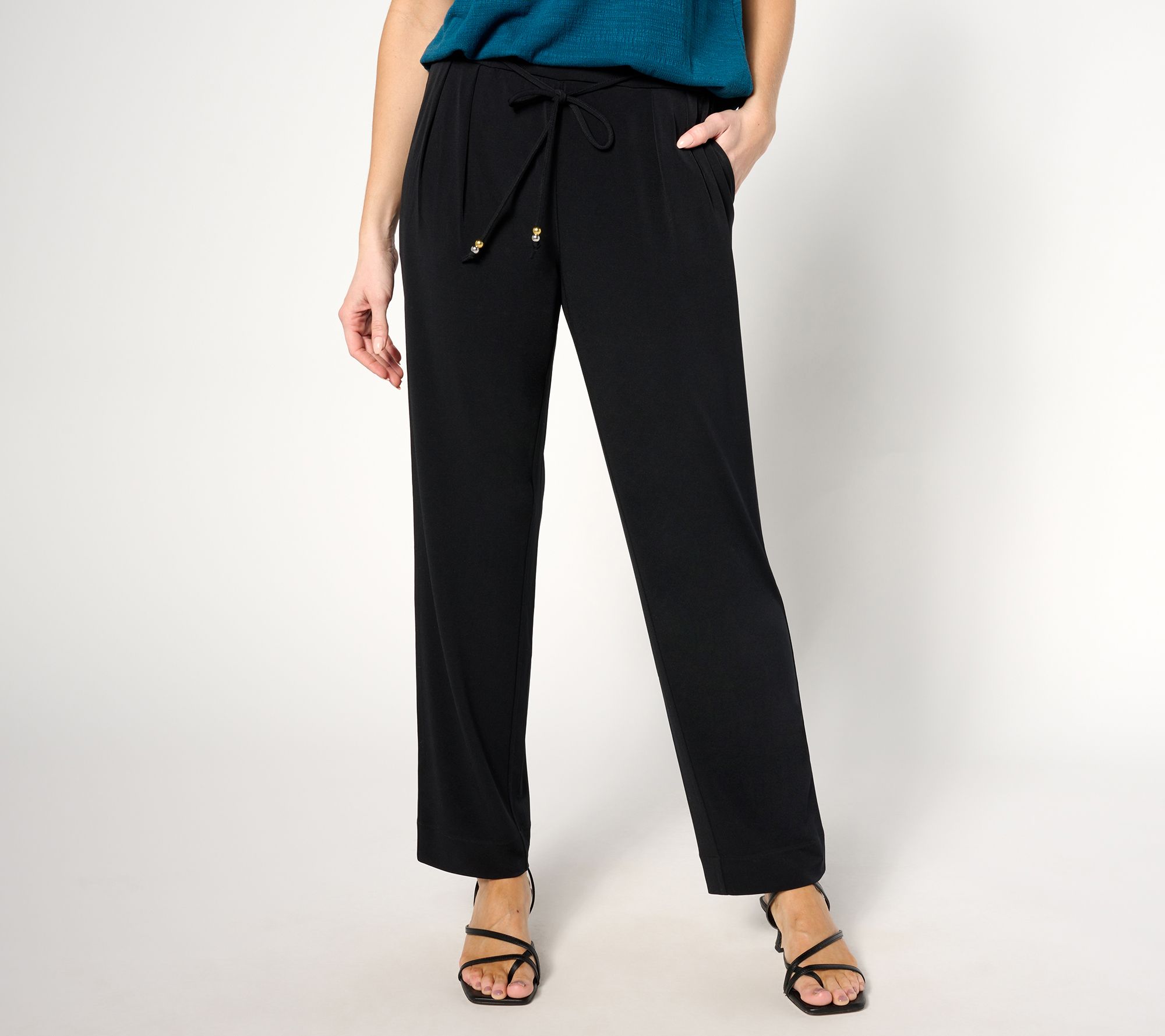 BEAUTIFUL by Lawrence Zarian Petite Tie Front Ankle Pant