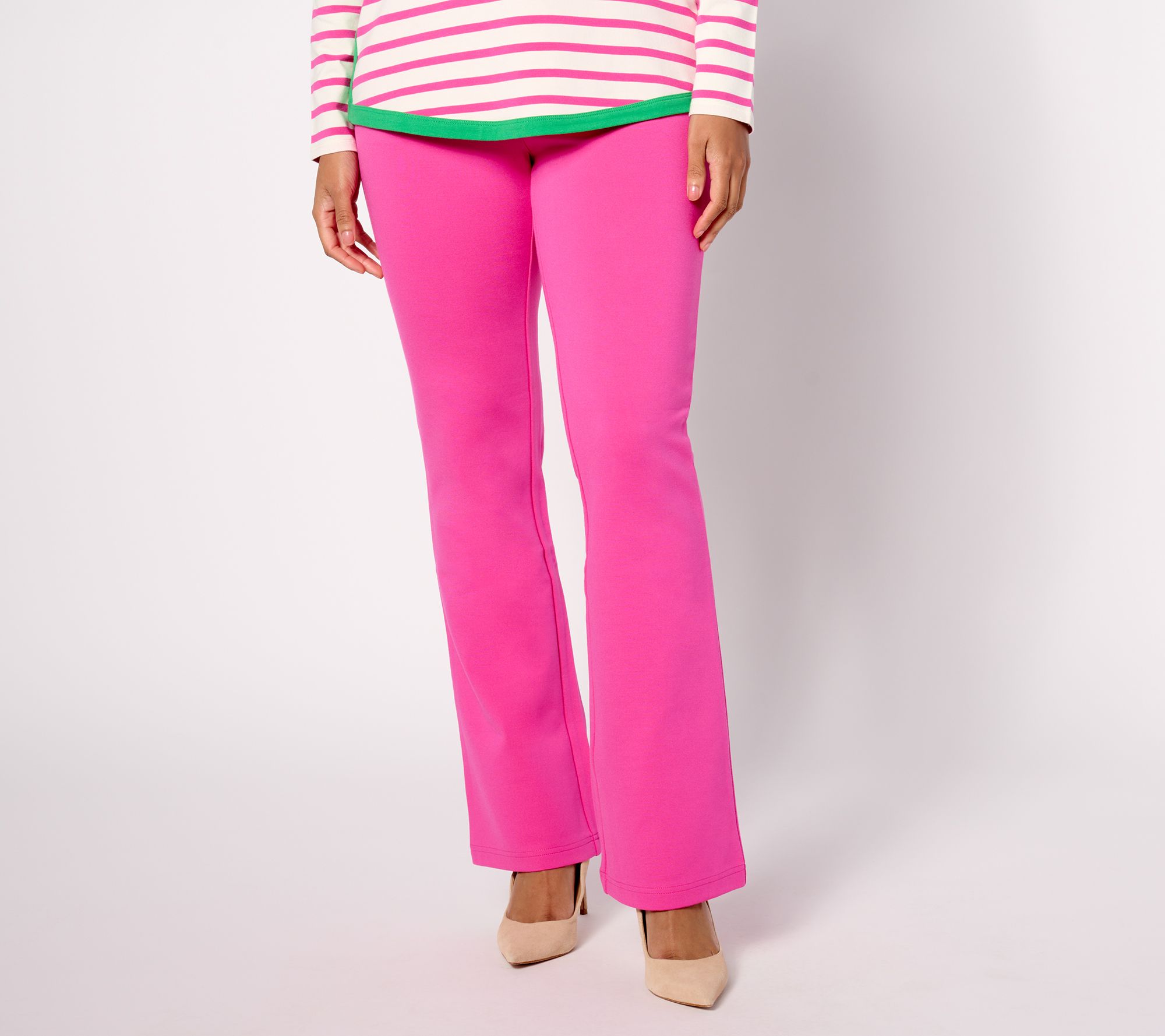 "As Is" Belle by Kim Gravel Petite Ponte Sailor Boot Cut Pants