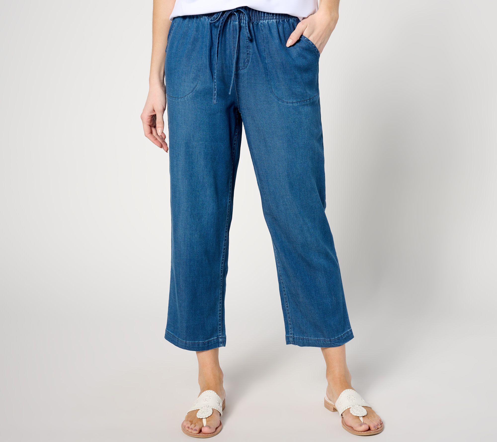 "As Is" Belle by Kim Gravel Belle Tencel Drawstring Waist Pant, Reg