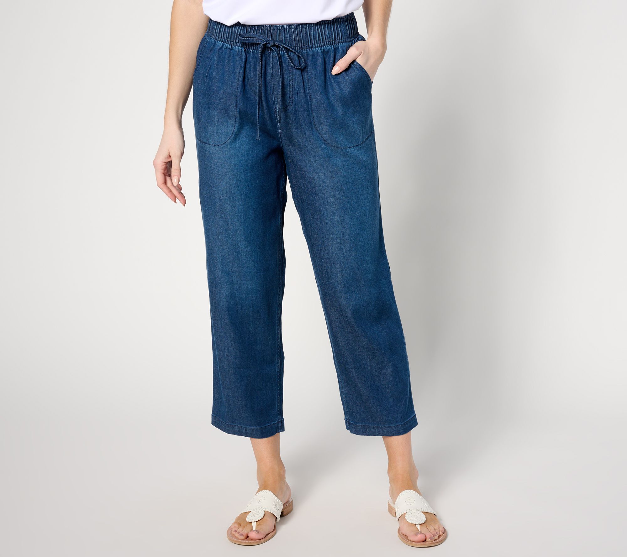 "As Is" Belle by Kim Gravel Belle Tencel Drawstring Waist Pant, Reg