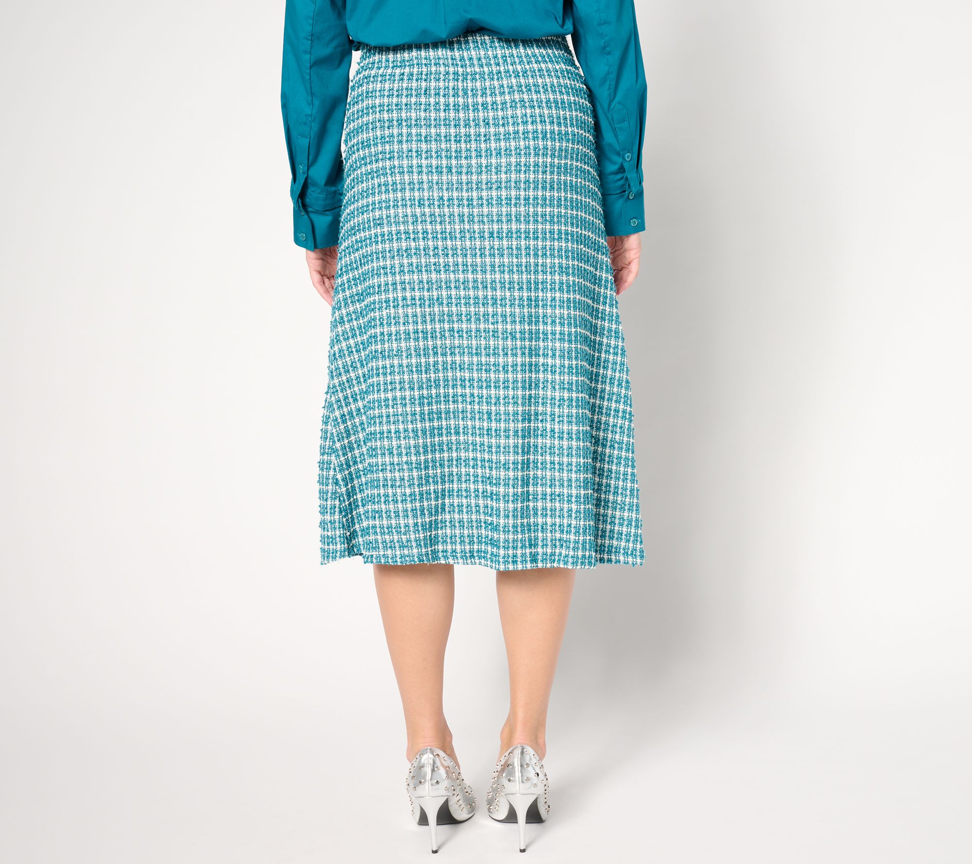 Checkered skirt qvc best sale