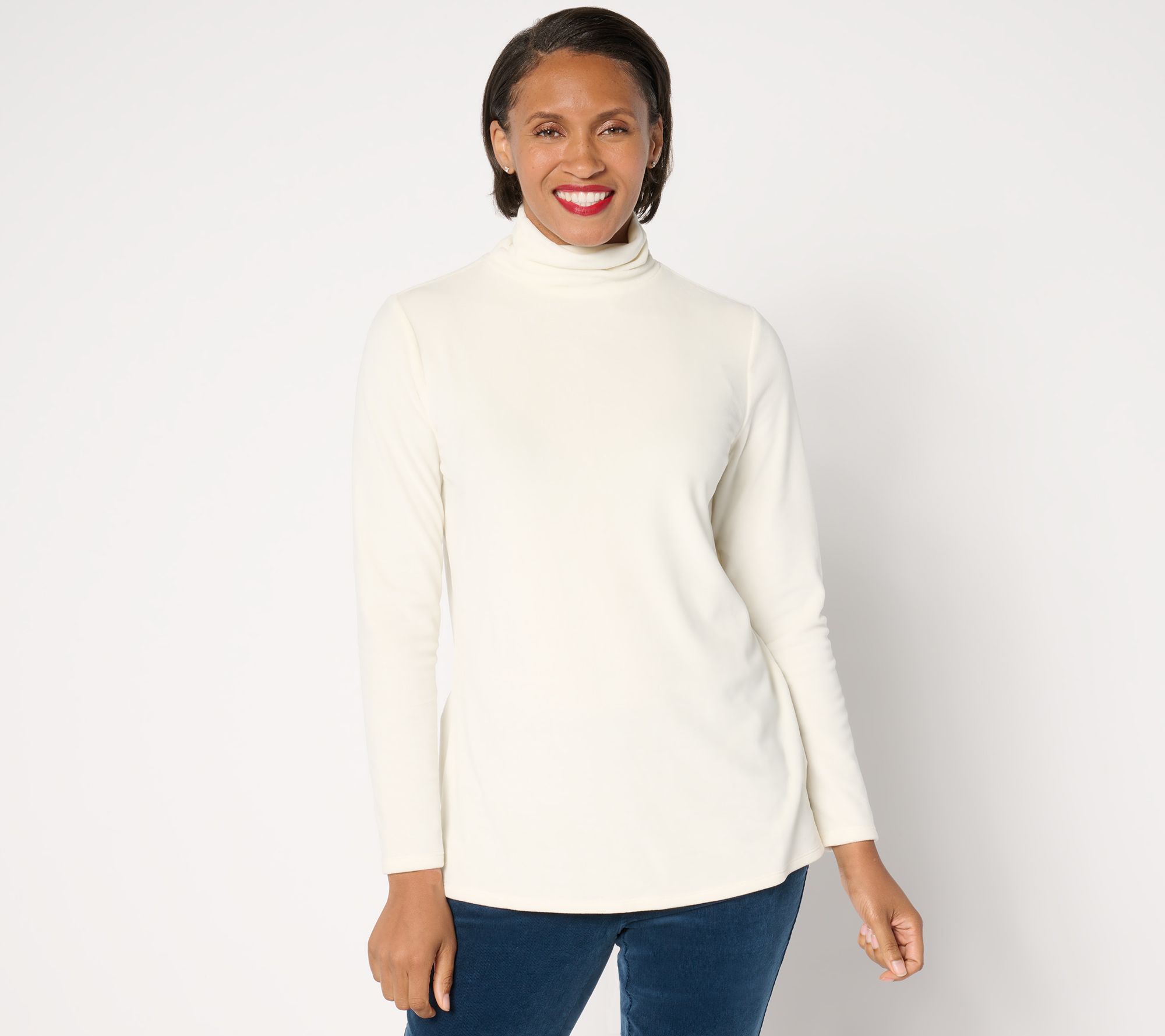 Belle by Kim Gravel Belleour Ruched Turtleneck Top