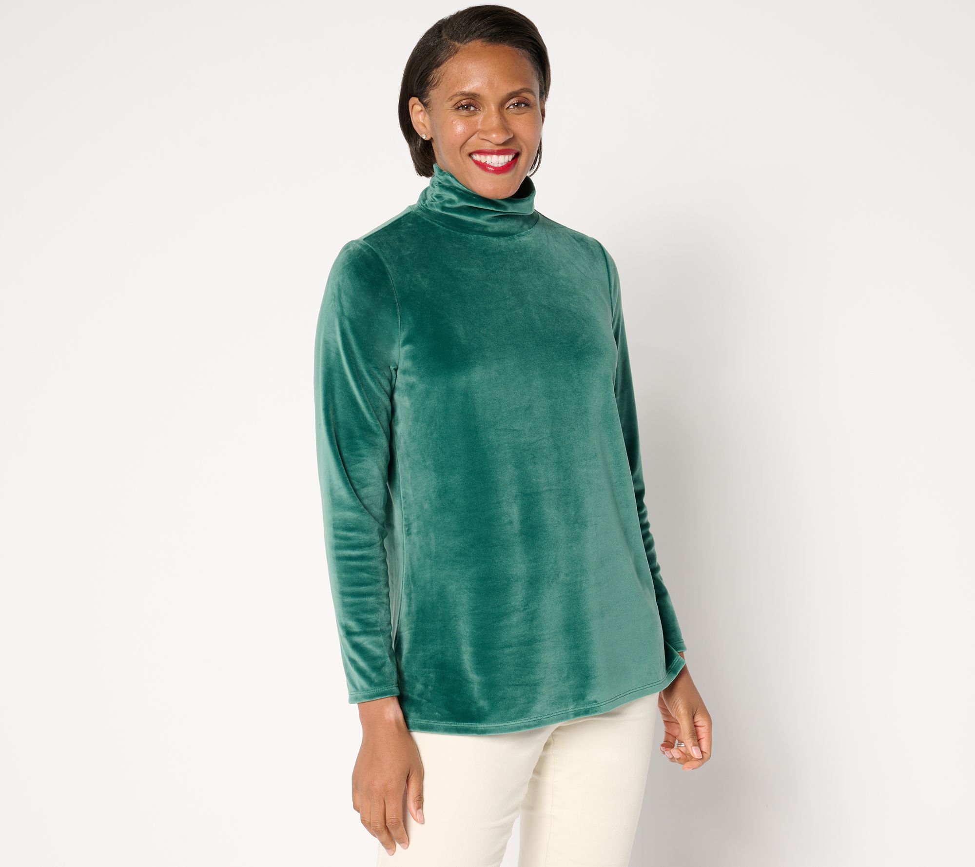Belle by Kim Gravel Belleour Ruched Turtleneck Top