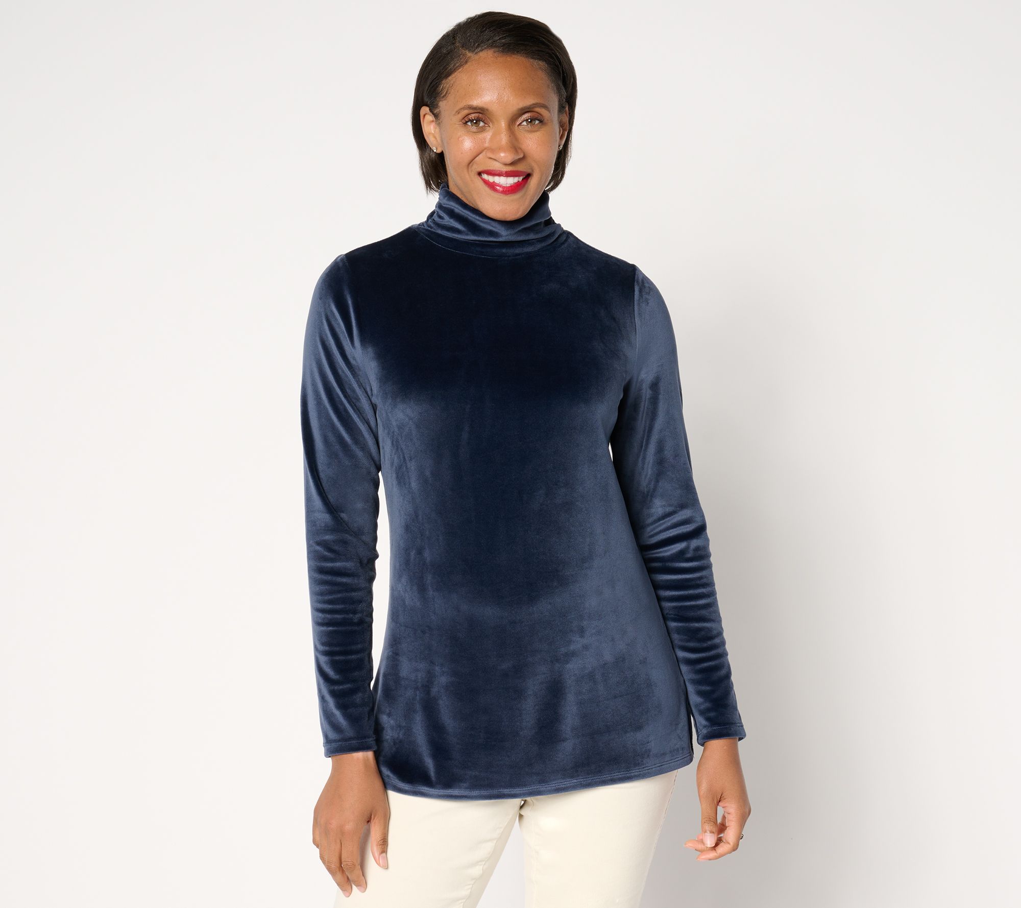 Belle by Kim Gravel Belleour Ruched Turtleneck Top