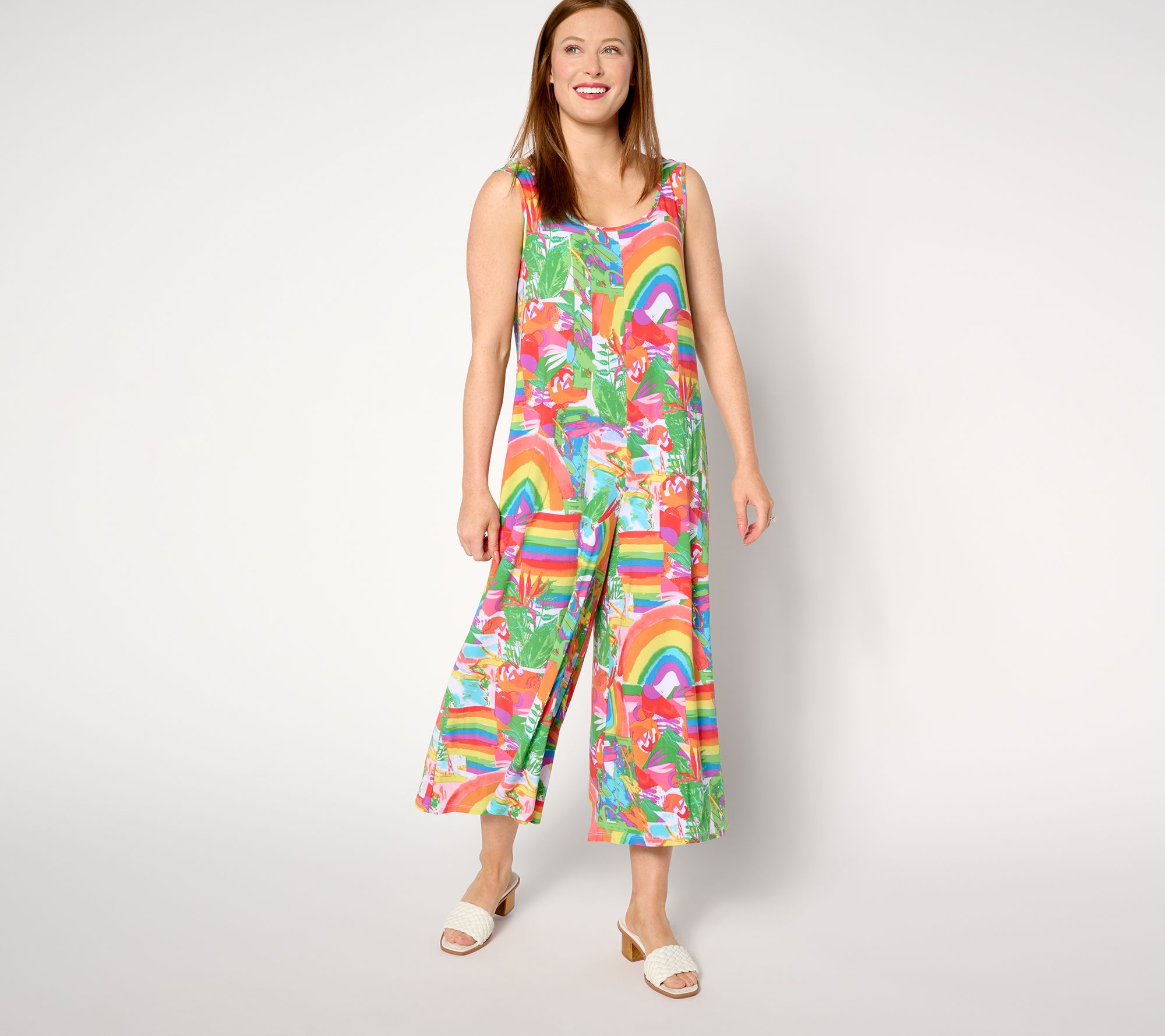 "As Is" Women with Control Regular Como Jersey Crop Jumpsuit