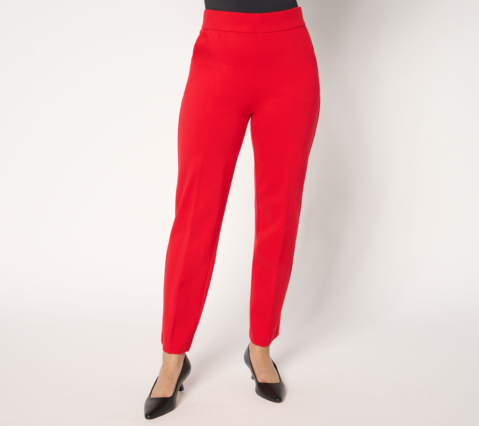 Isaac Mizrahi Live! Tall Sublime Stretch Ponte Straight Ankle Pants