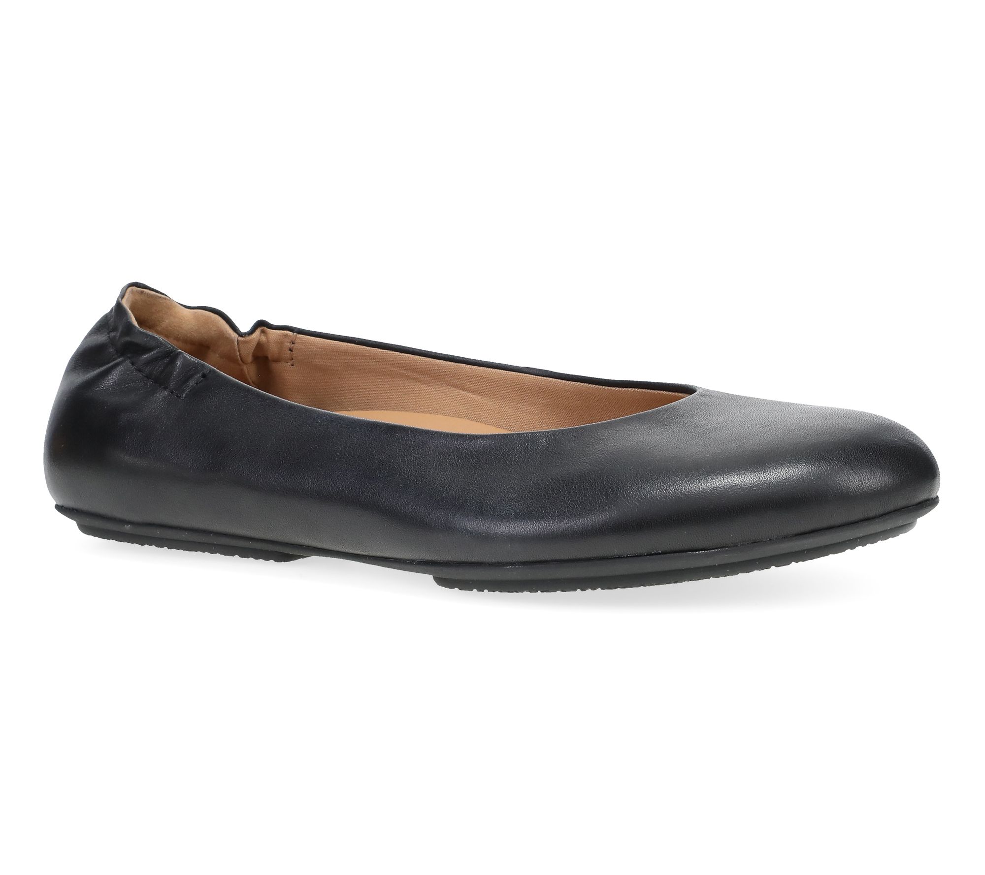 Dansko Black Nappa Leather Ballet Flat- Mollie