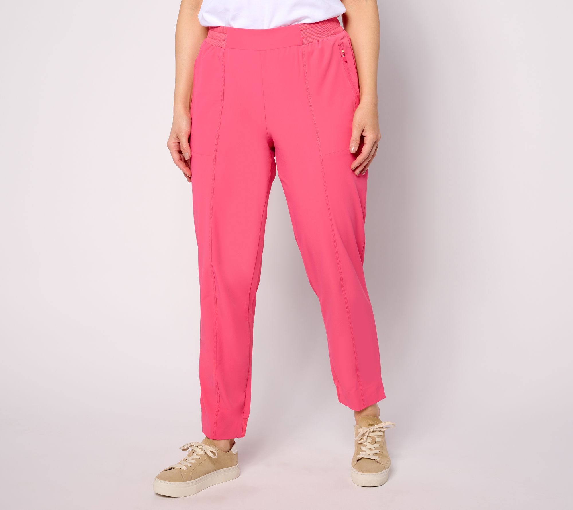 "As Is" Isaac Mizrahi Live! Tall Clubhouse Stretch Tech Crop Pants