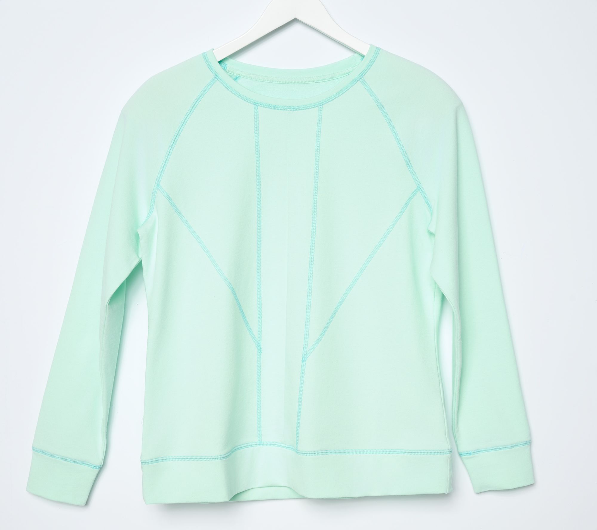 Denim & Co. Active French Terry Round Neck Pullover