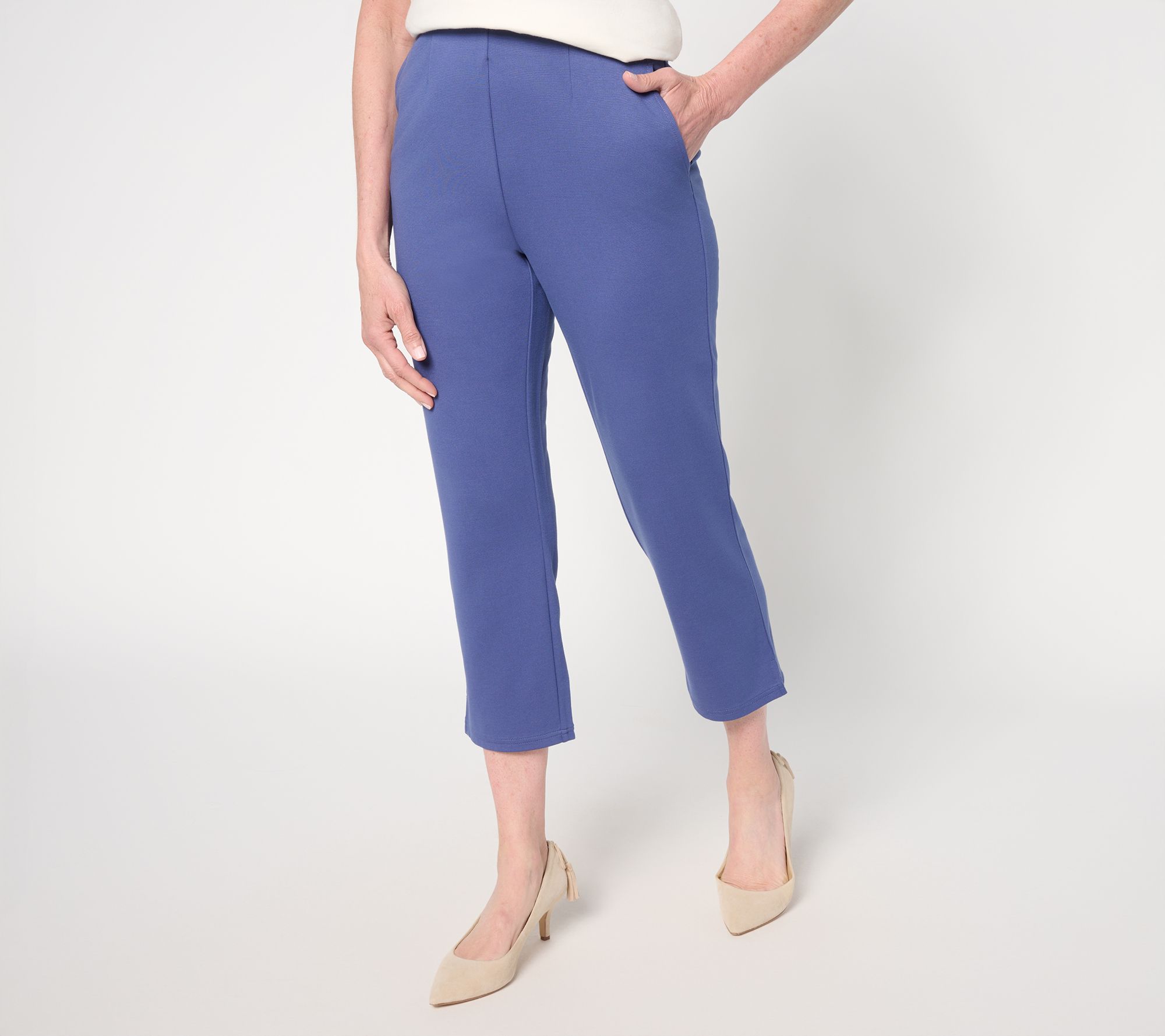 BEAUTIFUL by Lawrence Zarian Petite Pull-On Silky Ponte Cropped Pant