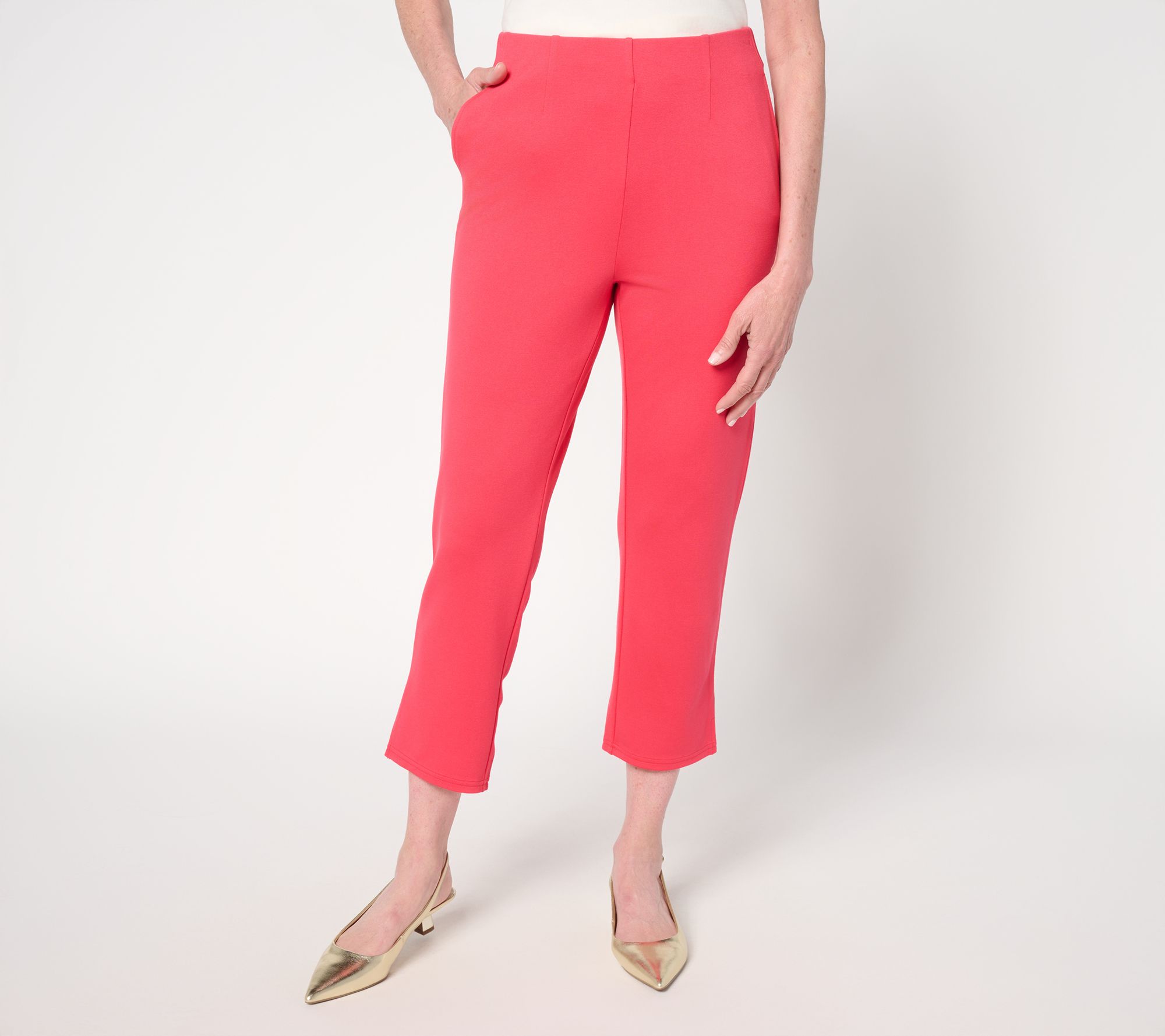 BEAUTIFUL by Lawrence Zarian Petite Pull-On Silky Ponte Cropped Pant
