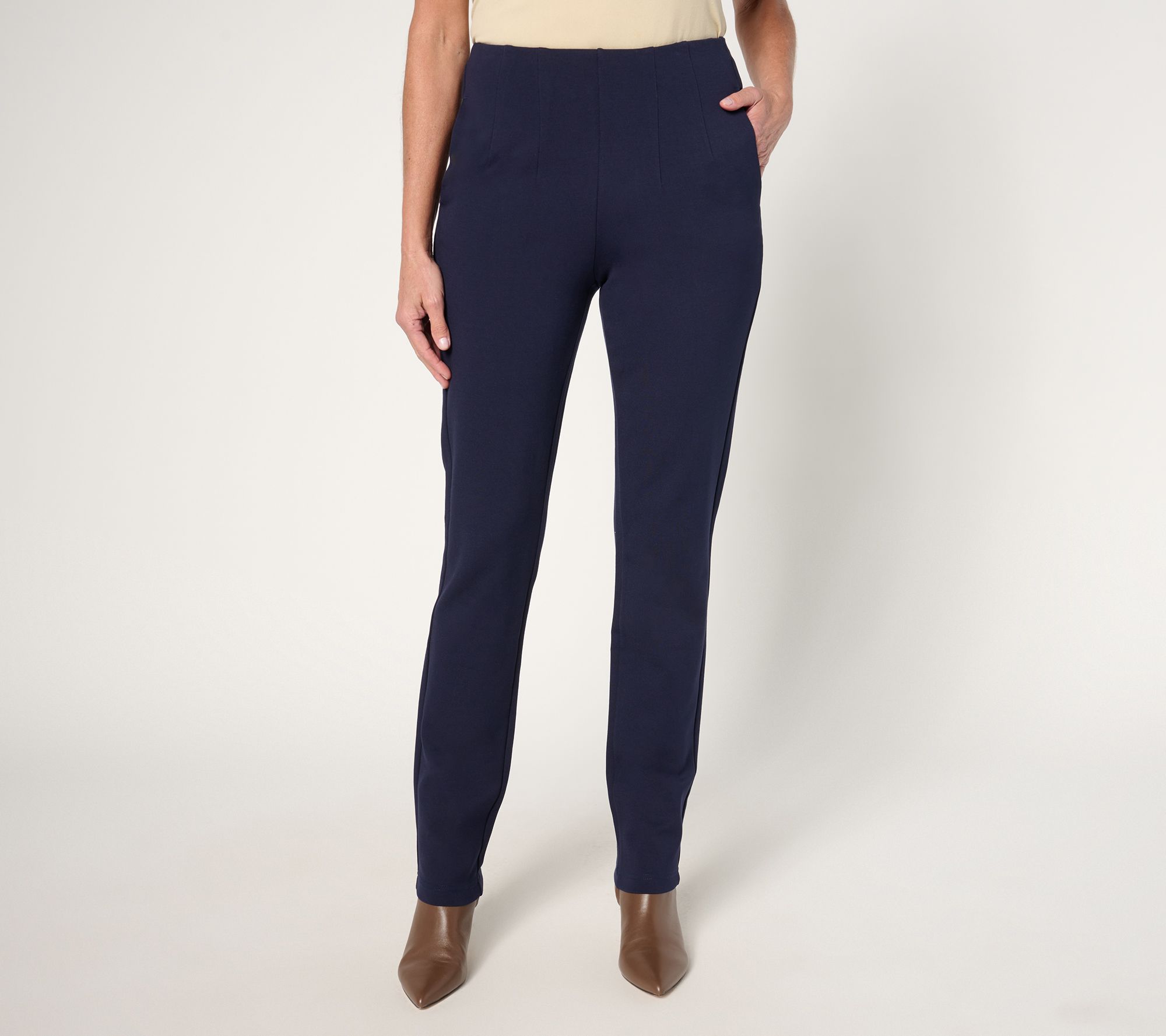 "As Is" Belle by Kim Gravel Tall Ponte Hollywood Waist Pant