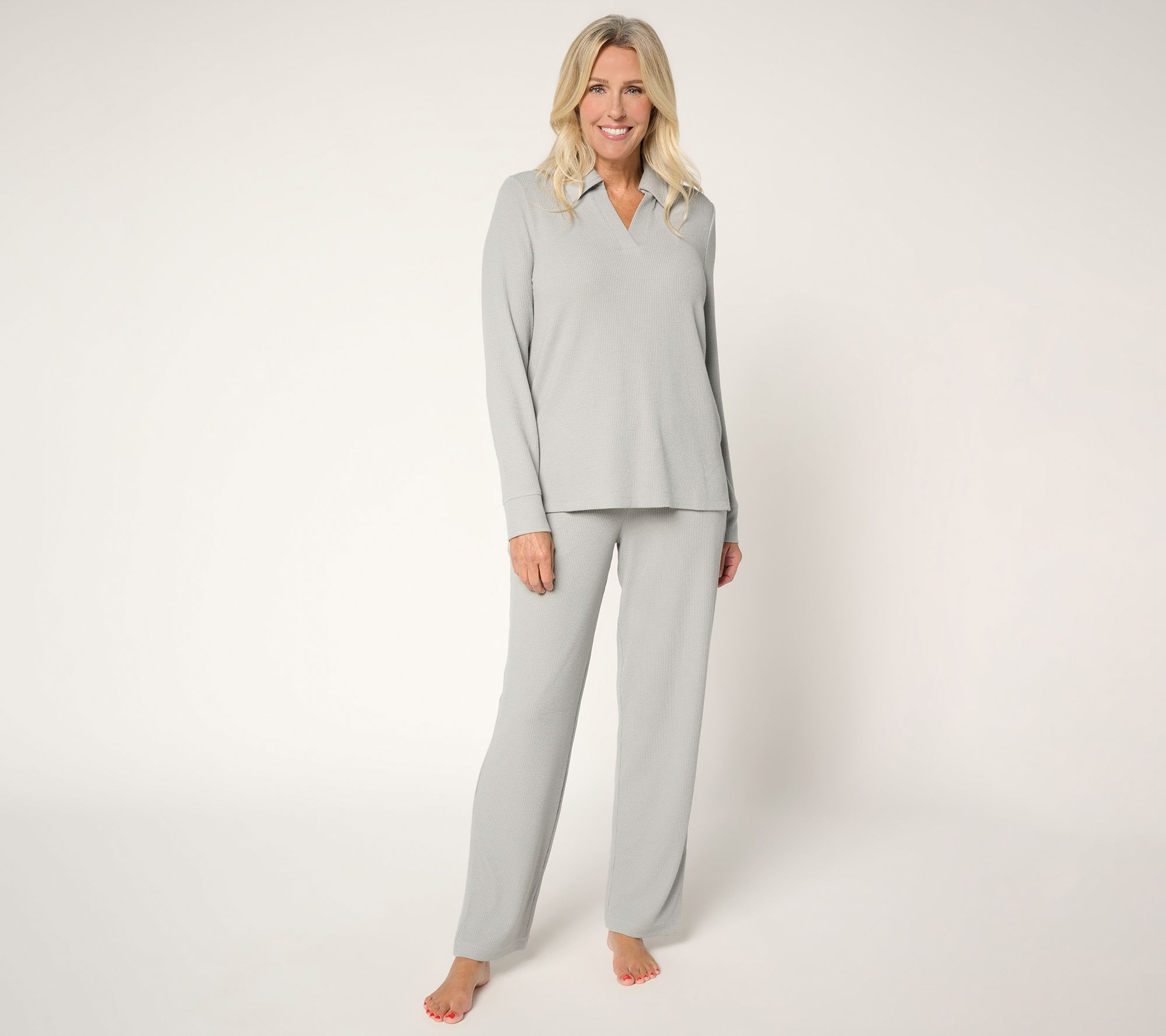 Cuddl Duds Petite Soft Rib Lounge Set