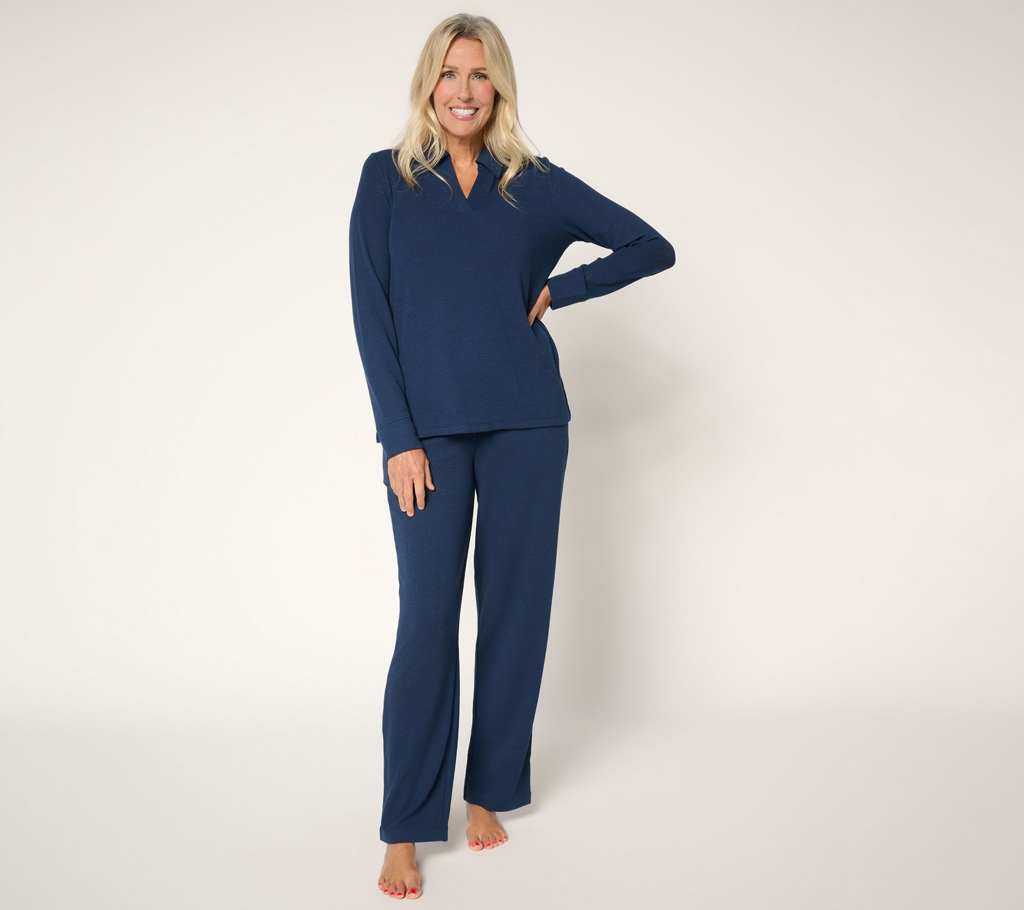 Cuddl Duds Petite Soft Rib Lounge Set
