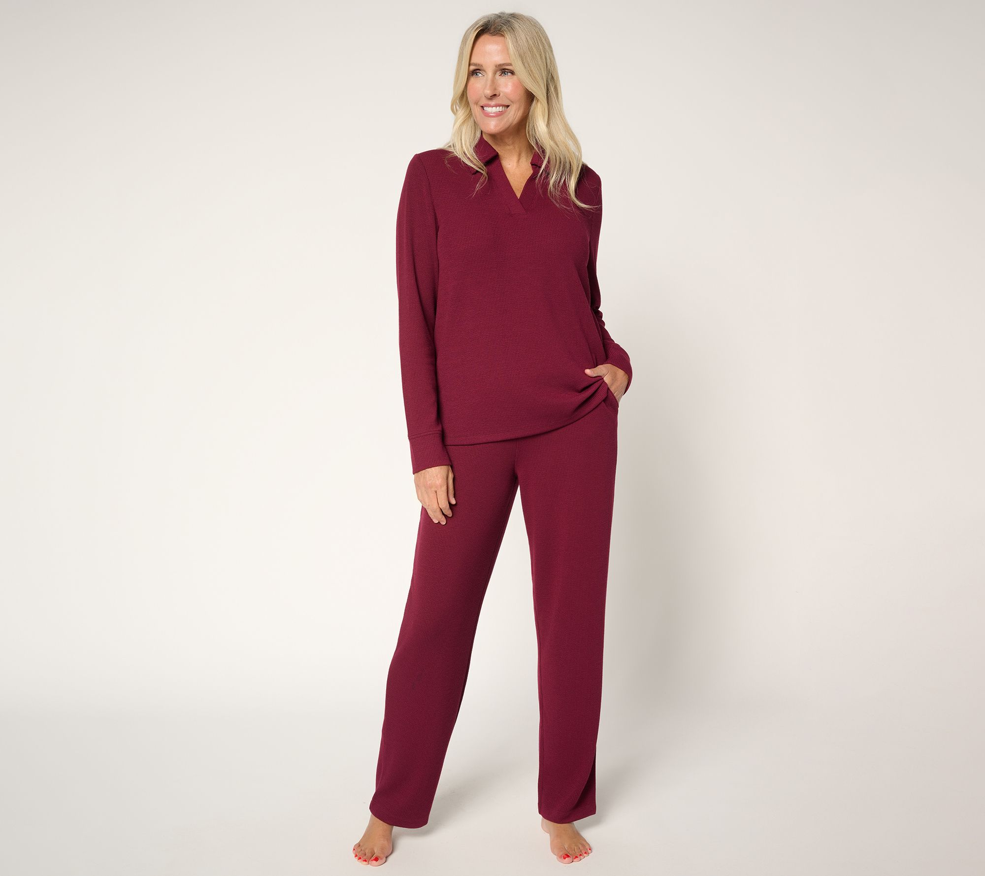 Cuddl Duds Petite Soft Rib Lounge Set