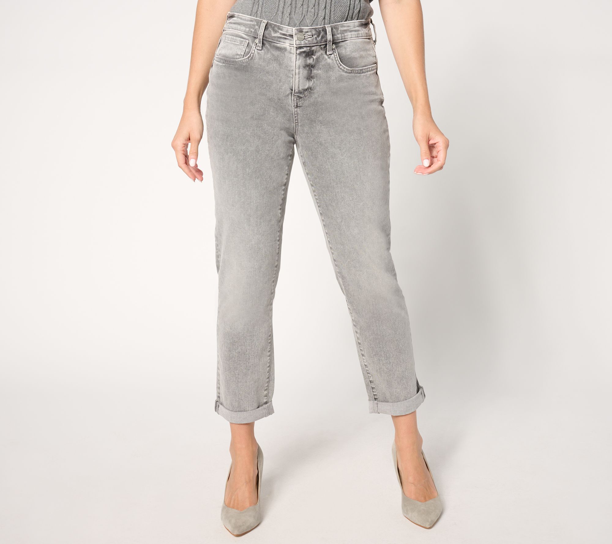 "As Is" NYDJ Margot Girlfriend Cuffed Jean- Creekside