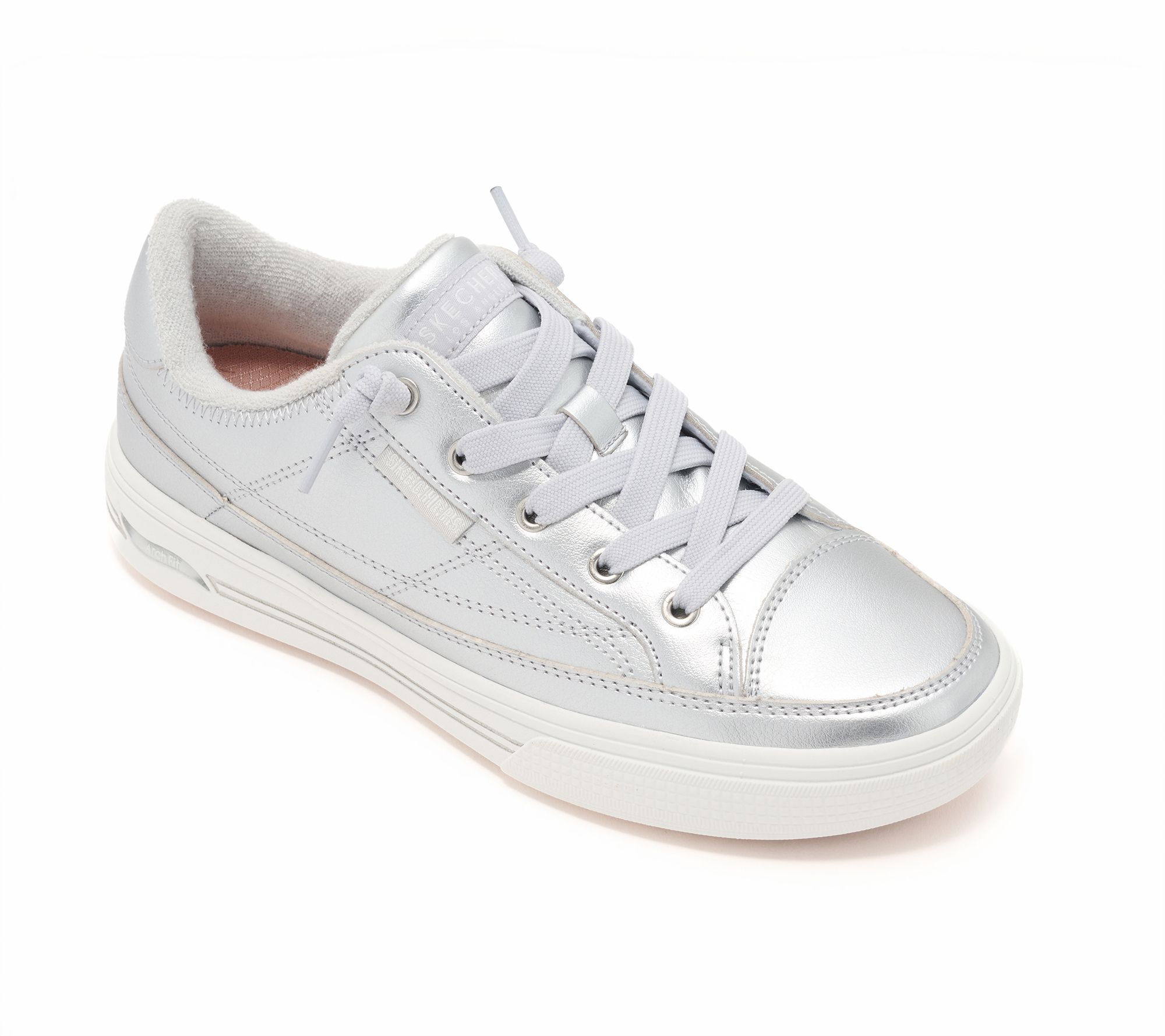 Skechers Street Arch Fit Arcade Metallic Sneakers - QVC.com
