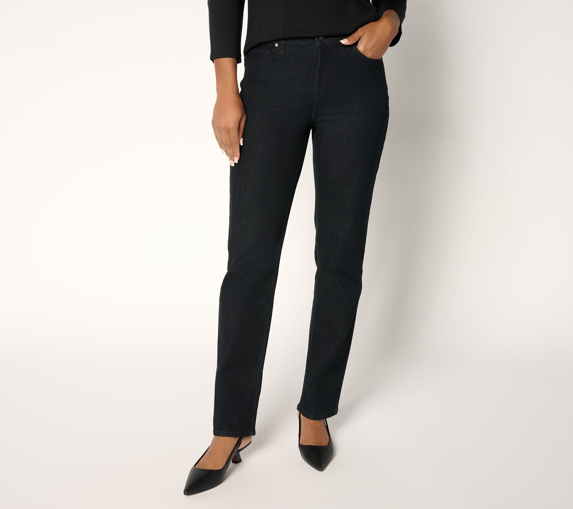 BEAUTIFUL by Lawrence Zarian Petite Classic Slim Straight Jean- Indigo