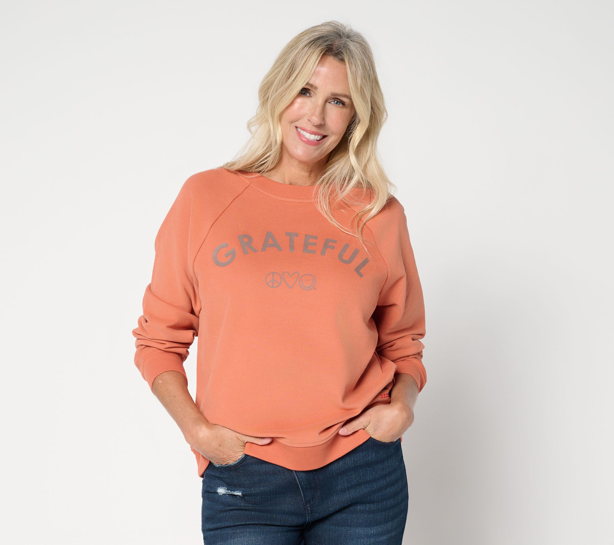 Peace Love World Crewneck Affirmation Pullover