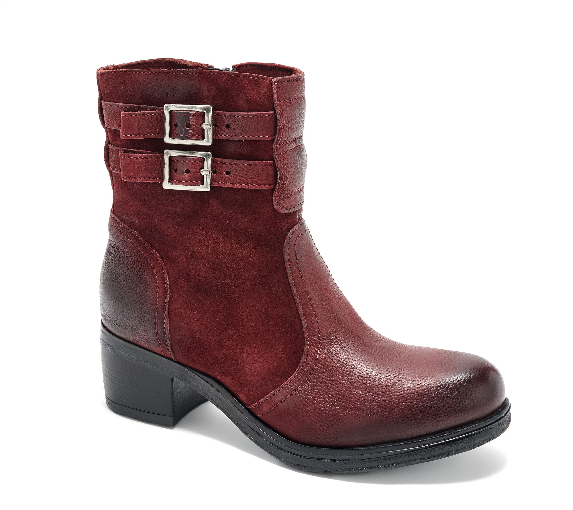 Miz Mooz Leather Heeled Ankle Boots - Stellar