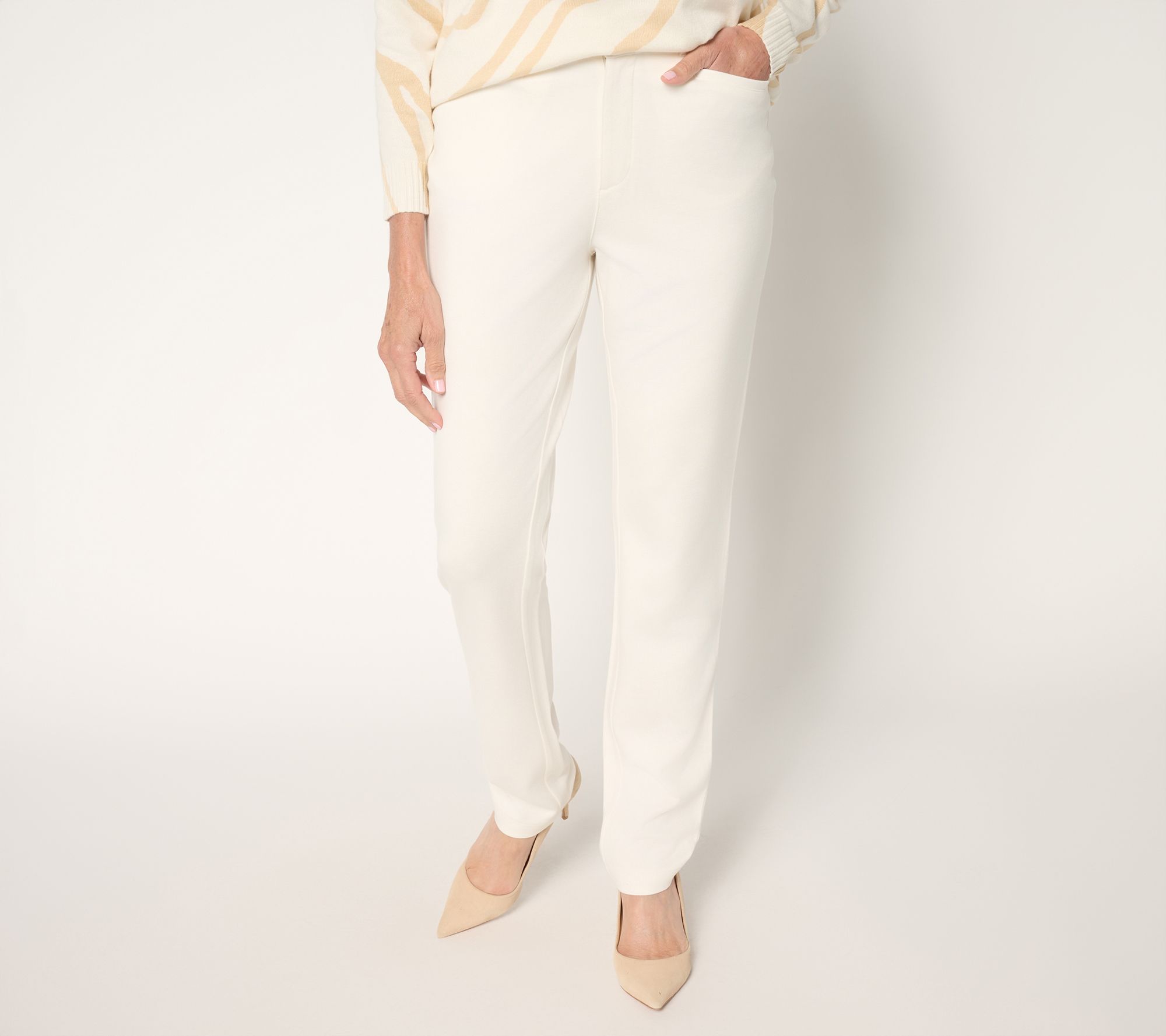 BEAUTIFUL by Lawrence Zarian Regular Silky Ponte Tailored Pant