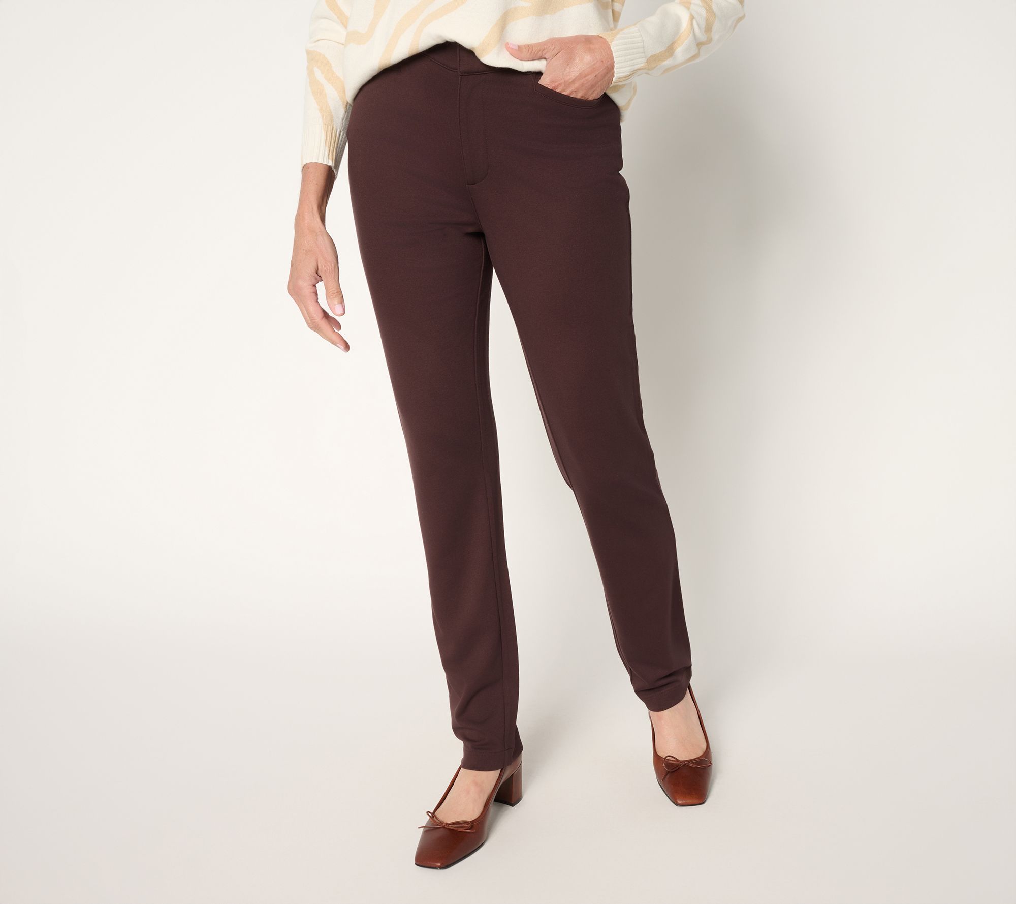 BEAUTIFUL by Lawrence Zarian Regular Silky Ponte Tailored Pant