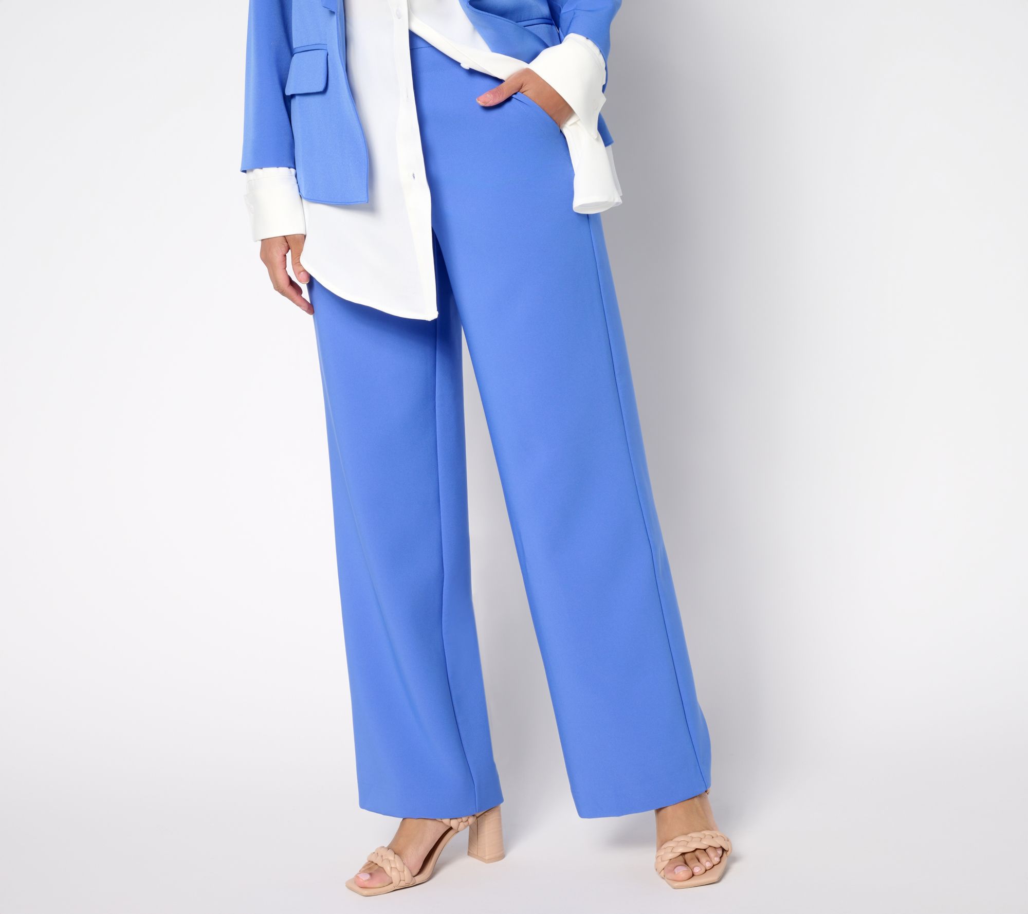 "As Is" by Stacy London Petite Straight Leg Full Length Pant