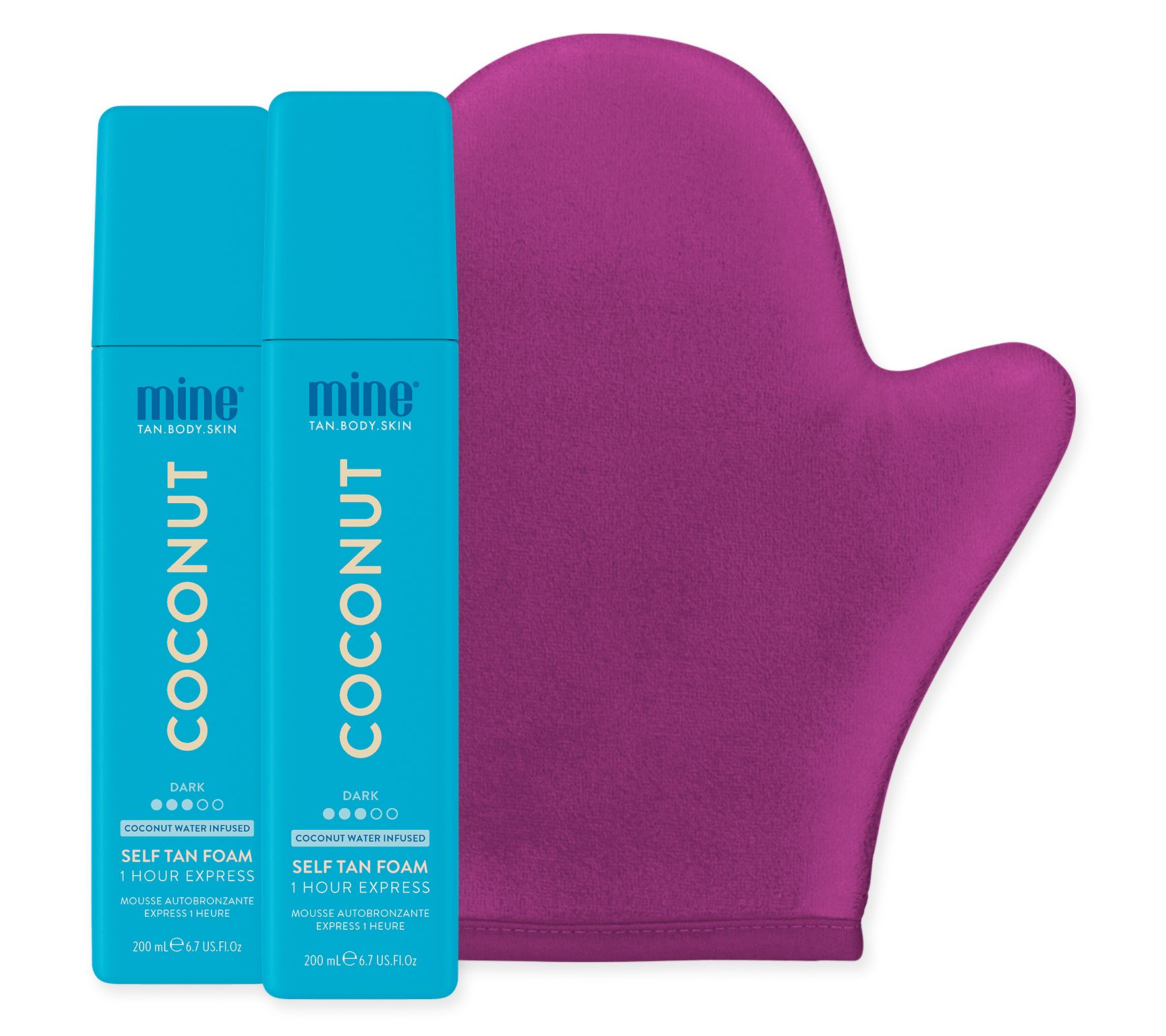 Mine Tan Coconut Water Self-Tan Foam Duo + Mitt