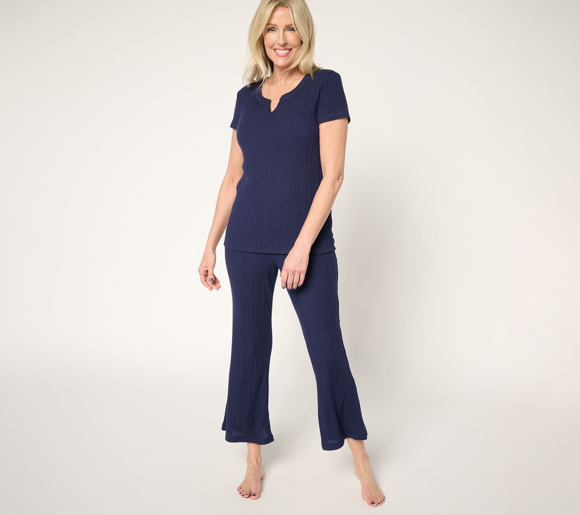 "As Is" Sunday Brunch Varigated Rib Knit Lounge Set