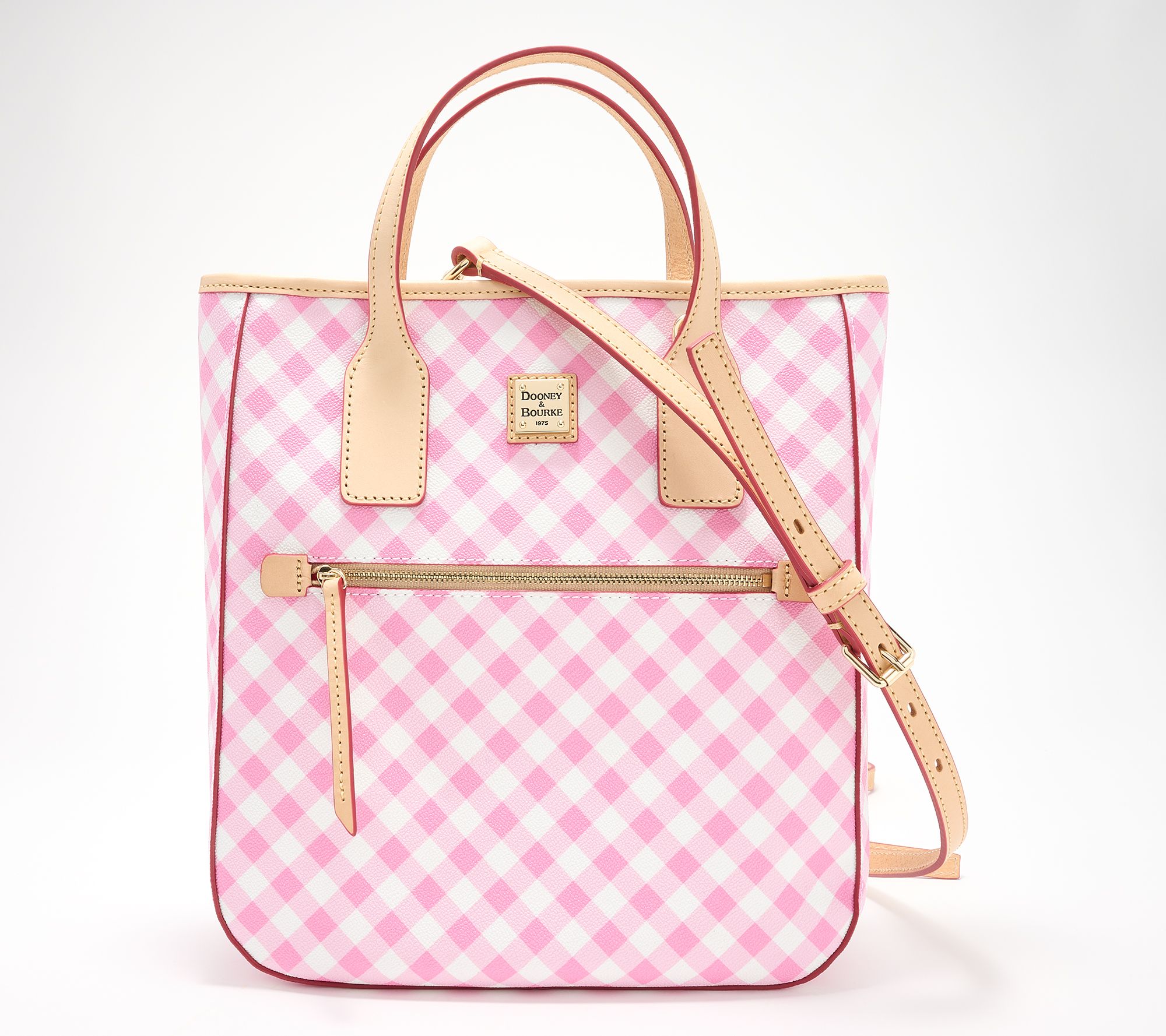 "As Is" Dooney & Bourke Coated Cotton Gingham Handle Tote